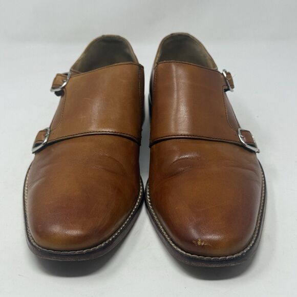 Cole Haan Giraldo Double Monk Strap Dress Shoes Mens 8 M British Tan Brown - Picture 6 of 16